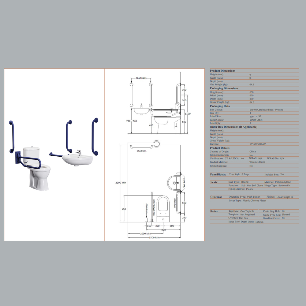 Doc M Pack Wall Hung Blue - Image 2