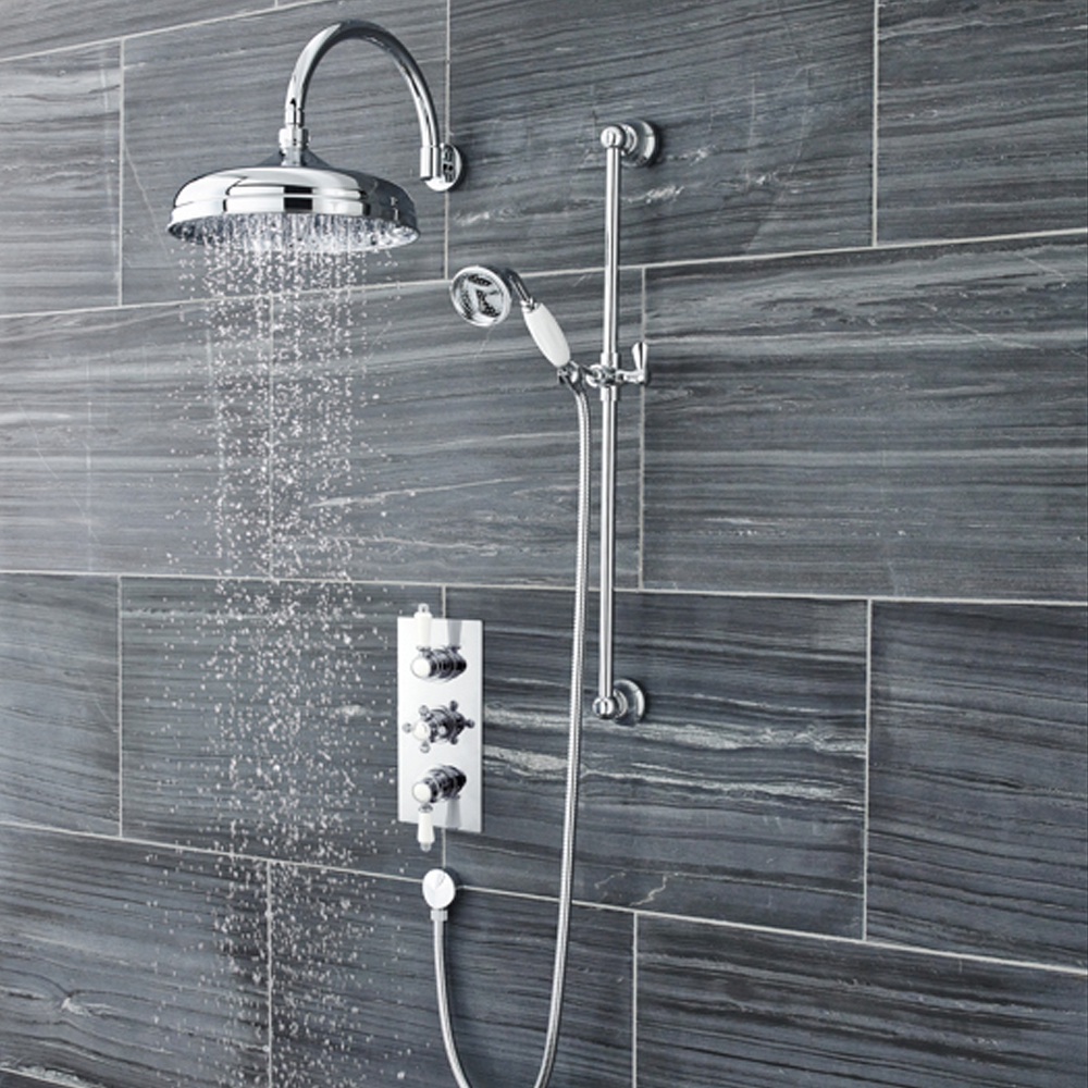 Triple Thermostatic Shower Valve Chrome 190 150 162 - Image 2