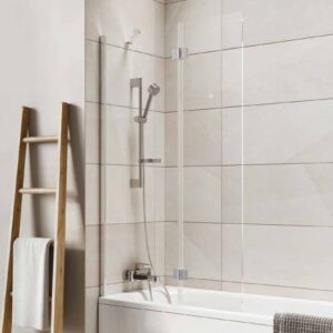 Outward Opening Bath Screen - 1500 x 900 - Chrome Finish