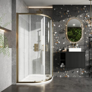 S6 Brushed Brass Double Door Quadrant