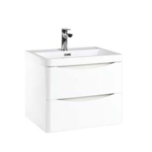 Borde 600 Wall Cabinet with Basin - 600w x 500h x 450d