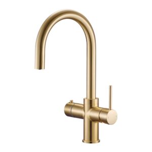 Alfred Victoria Brushed Brass 4-in-1 Instant Hot Water Kitchen Tap Only