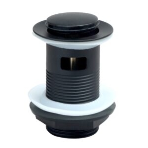 Douches Black Round Slotted Sprung Basin Waste