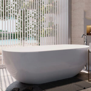Saipan Free Standing Bath Tub 1690x800x445/565mm With Over Flow & Waste