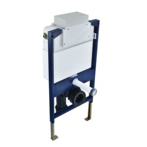 Jaquar Single Piece In-wall Cistern Body (Front or Top Actuation) with Floor Mounting Frame, Installation Kit and “S-Type” Drain Pipe Connection Set for Wall Hung Toilet (without Flush Control Plate)