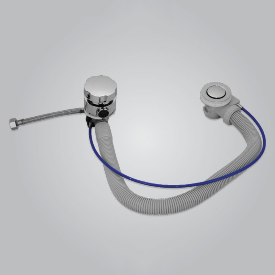 Drain Pipe 800mm With Overflow & Filler For Kubix, Alive, Fonte, Vignette Prime & Fusion