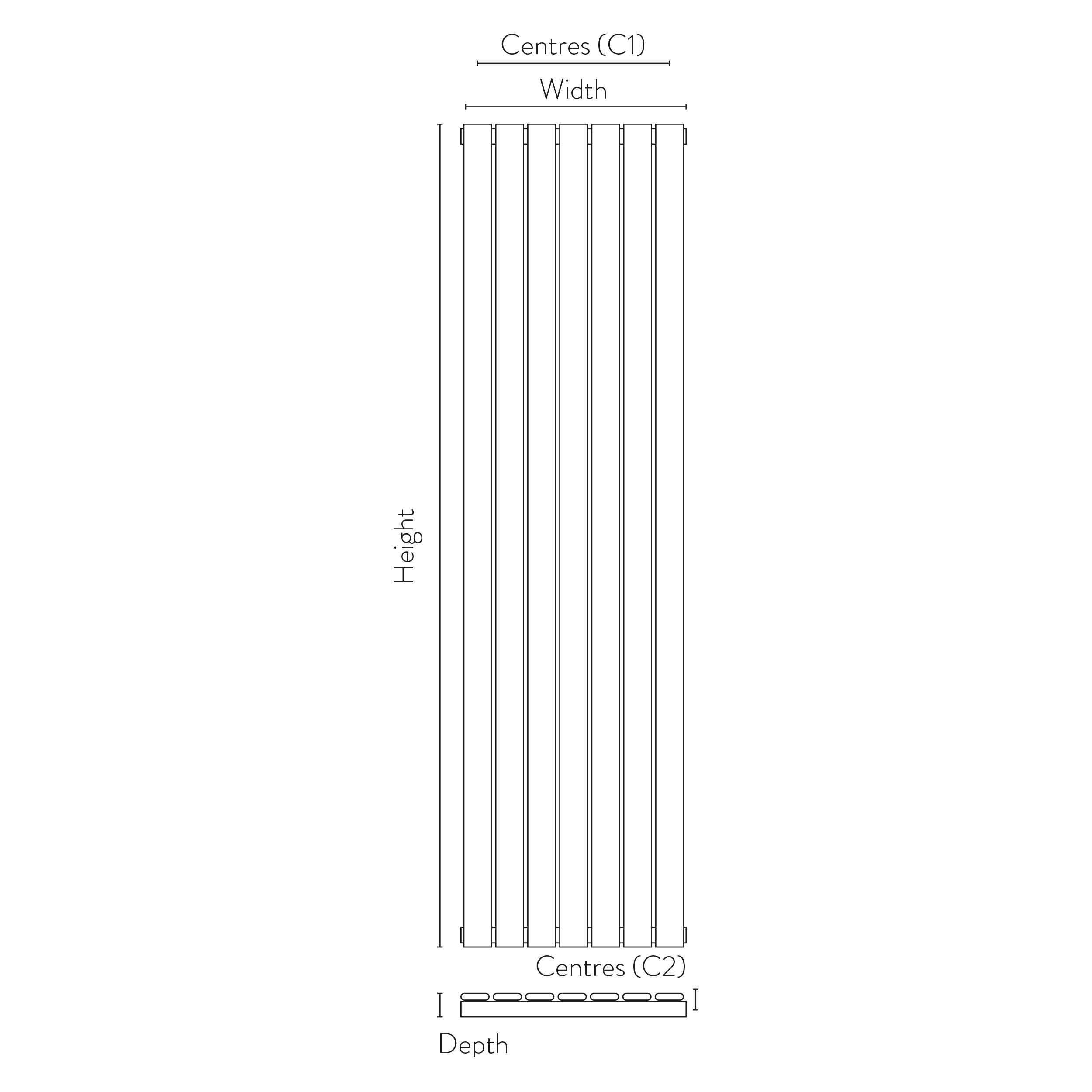 Leicester Towel Radiators Towel Rail 1600h x 408w x 52d mm - Image 5