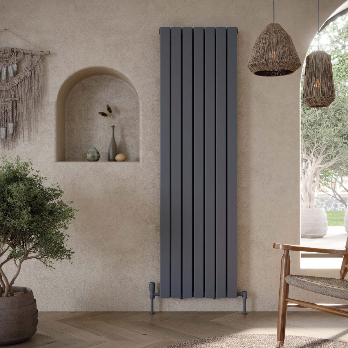 Leicester Towel Radiators Towel Rail 1600h x 476w x 52d mm - Image 7