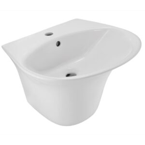 Jaquar Wall Hung Integrated Basin With Fixing Accessories, Size: 495x440x365 mm