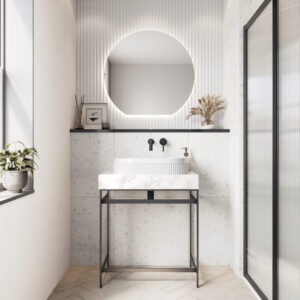 Orce Fluted Oval Countertop Basin