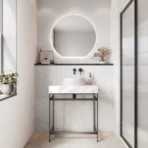 Orce Fluted Oval Countertop Basin