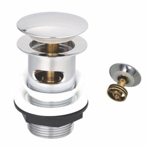 Douches Round Dome Slotted Sprung Basin Waste (With sprung EasyClean waste)