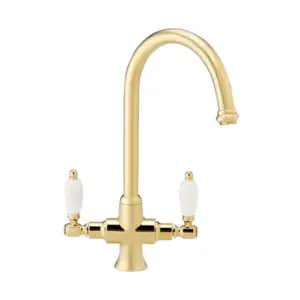 Alfred Victoria Brushed Brass Traditional kitchen mixer